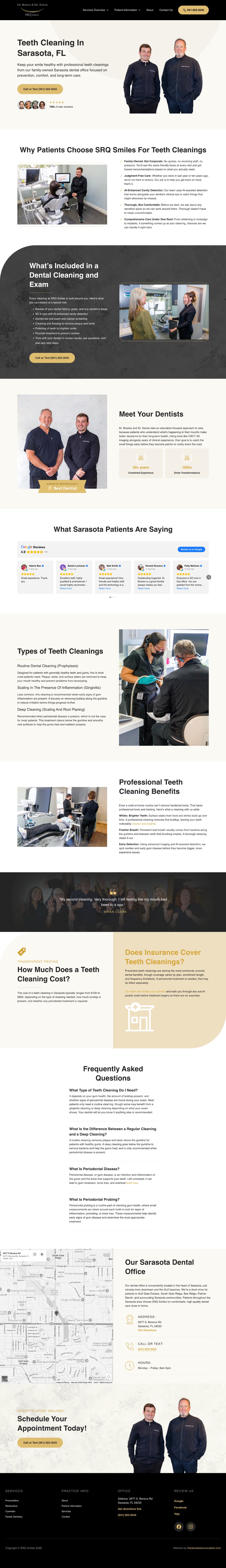 Teeth Cleaning in Sarasota, FL landing page